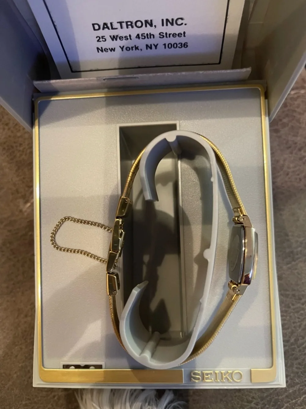 Seiko Gold Tone Slim Bracelet Watch - Picture 6 of 6